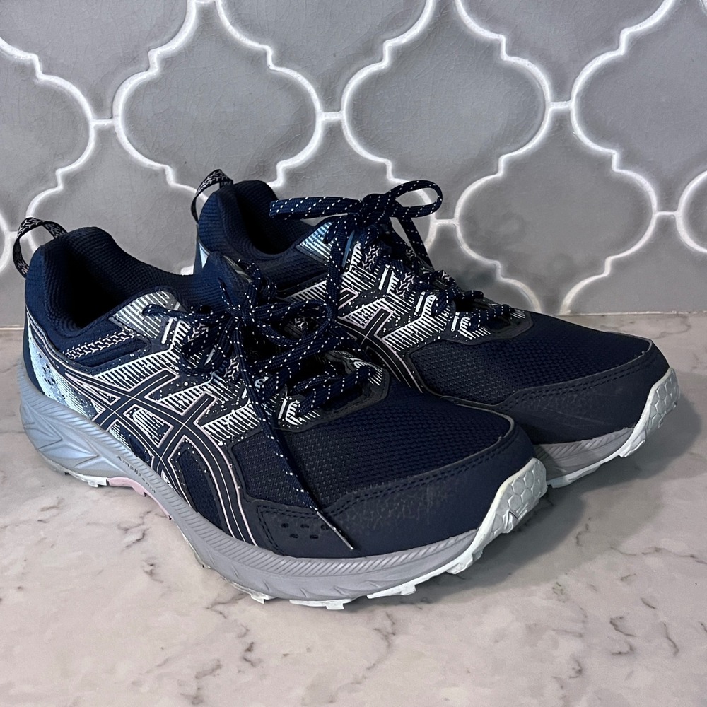 Asics GEL-Venture 9 Women's Trail Running Shoes Navy Athletic Sneakers Size 10.5